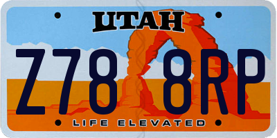 UT license plate Z788RP