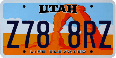UT license plate Z788RZ