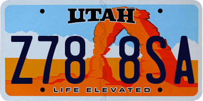 UT license plate Z788SA