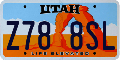 UT license plate Z788SL