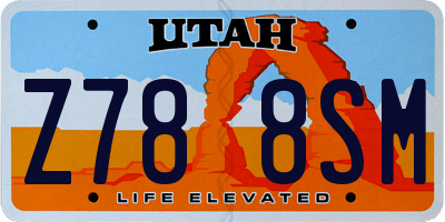 UT license plate Z788SM