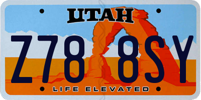 UT license plate Z788SY