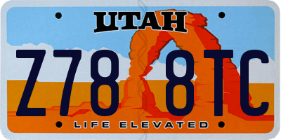 UT license plate Z788TC