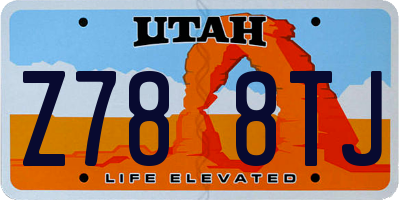 UT license plate Z788TJ