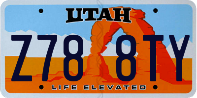 UT license plate Z788TY