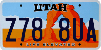 UT license plate Z788UA