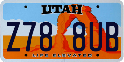 UT license plate Z788UB