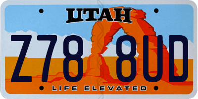UT license plate Z788UD