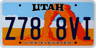 UT license plate Z788VI