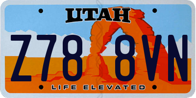 UT license plate Z788VN