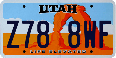 UT license plate Z788WF