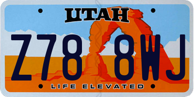 UT license plate Z788WJ