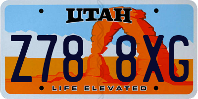 UT license plate Z788XG