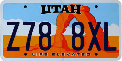 UT license plate Z788XL