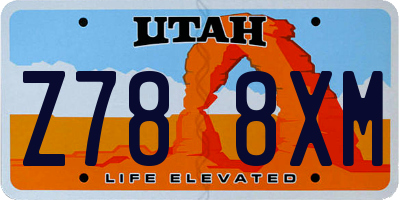UT license plate Z788XM