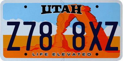 UT license plate Z788XZ