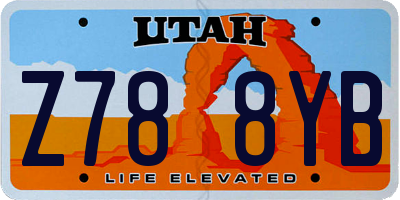 UT license plate Z788YB
