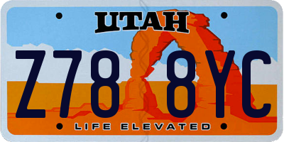 UT license plate Z788YC