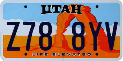 UT license plate Z788YV