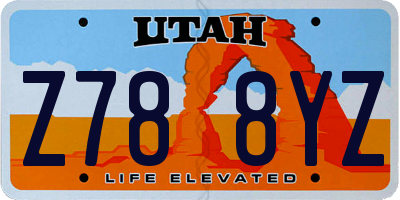 UT license plate Z788YZ