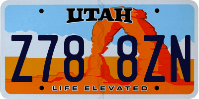 UT license plate Z788ZN