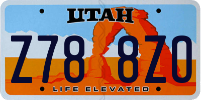 UT license plate Z788ZO