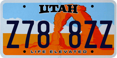 UT license plate Z788ZZ