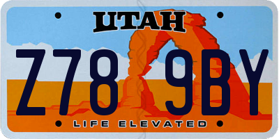 UT license plate Z789BY