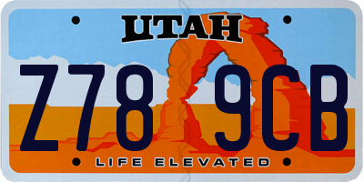 UT license plate Z789CB