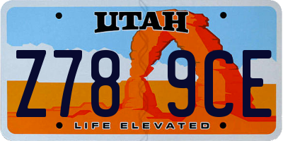 UT license plate Z789CE