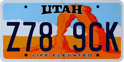 UT license plate Z789CK