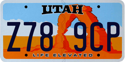UT license plate Z789CP