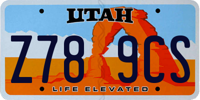 UT license plate Z789CS