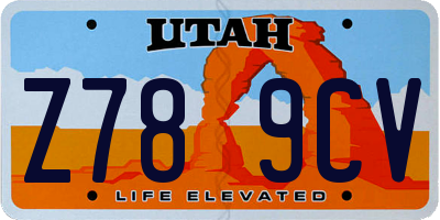 UT license plate Z789CV