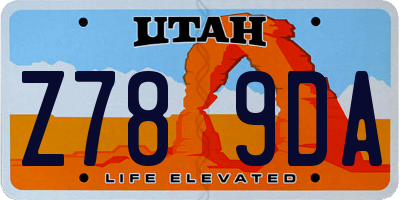 UT license plate Z789DA
