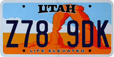 UT license plate Z789DK