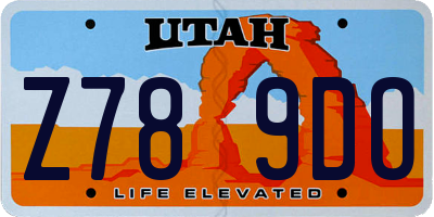 UT license plate Z789DO