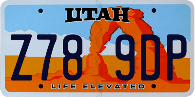UT license plate Z789DP