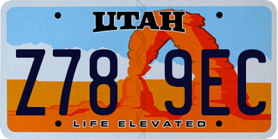 UT license plate Z789EC