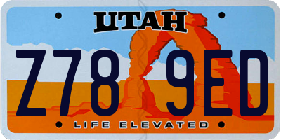 UT license plate Z789ED