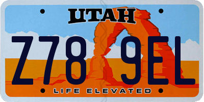 UT license plate Z789EL