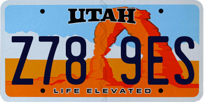 UT license plate Z789ES