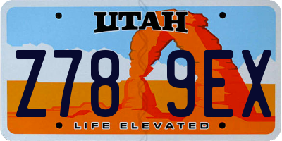 UT license plate Z789EX