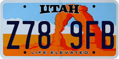 UT license plate Z789FB