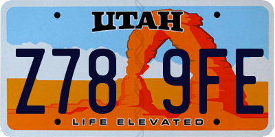 UT license plate Z789FE
