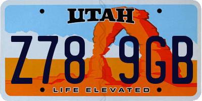 UT license plate Z789GB