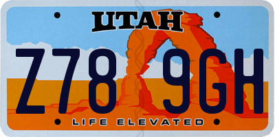 UT license plate Z789GH