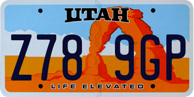 UT license plate Z789GP