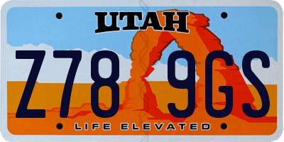 UT license plate Z789GS