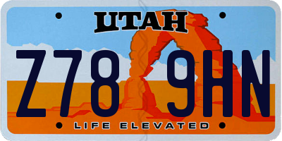 UT license plate Z789HN
